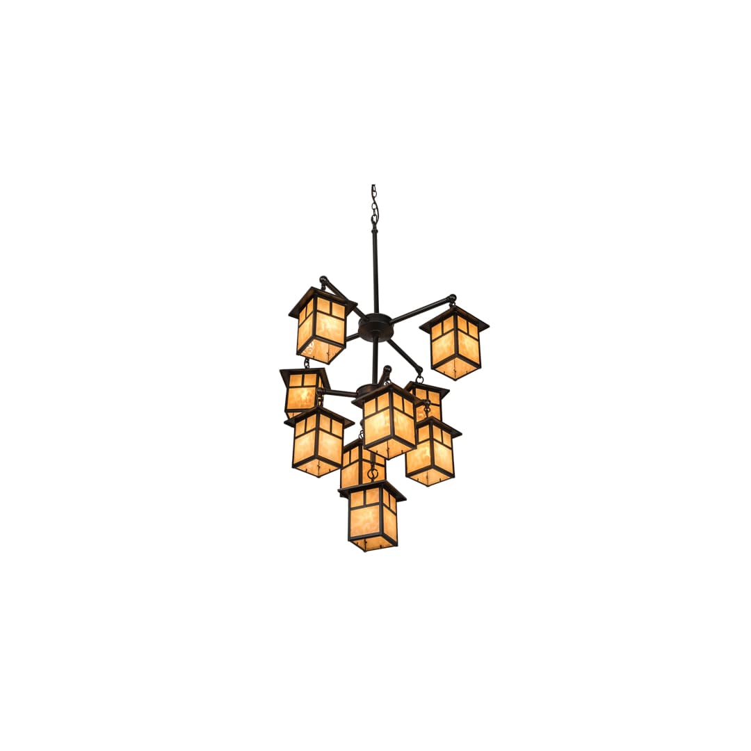 Hyde Park T Mission 9 Light 34" Wide Chandelier