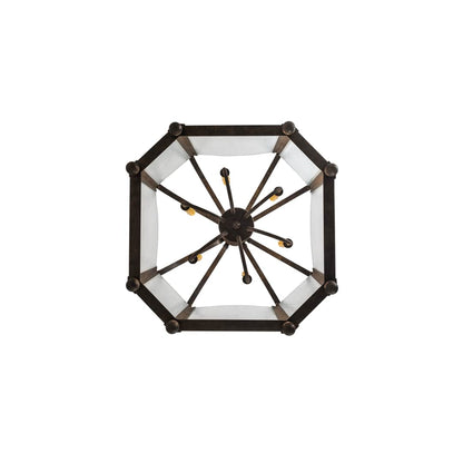 6 Light 33" Wide Taper Candle Pendant