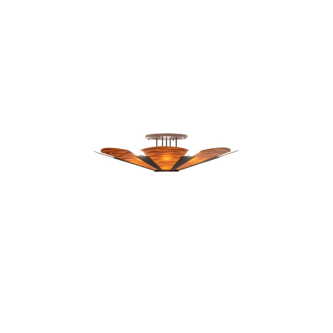 Metro Fusion 6 Light 60" Wide Semi-Flush Bowl Ceiling Fixture