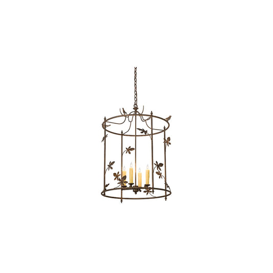 4 Light 25" Wide Taper Candle Pendant