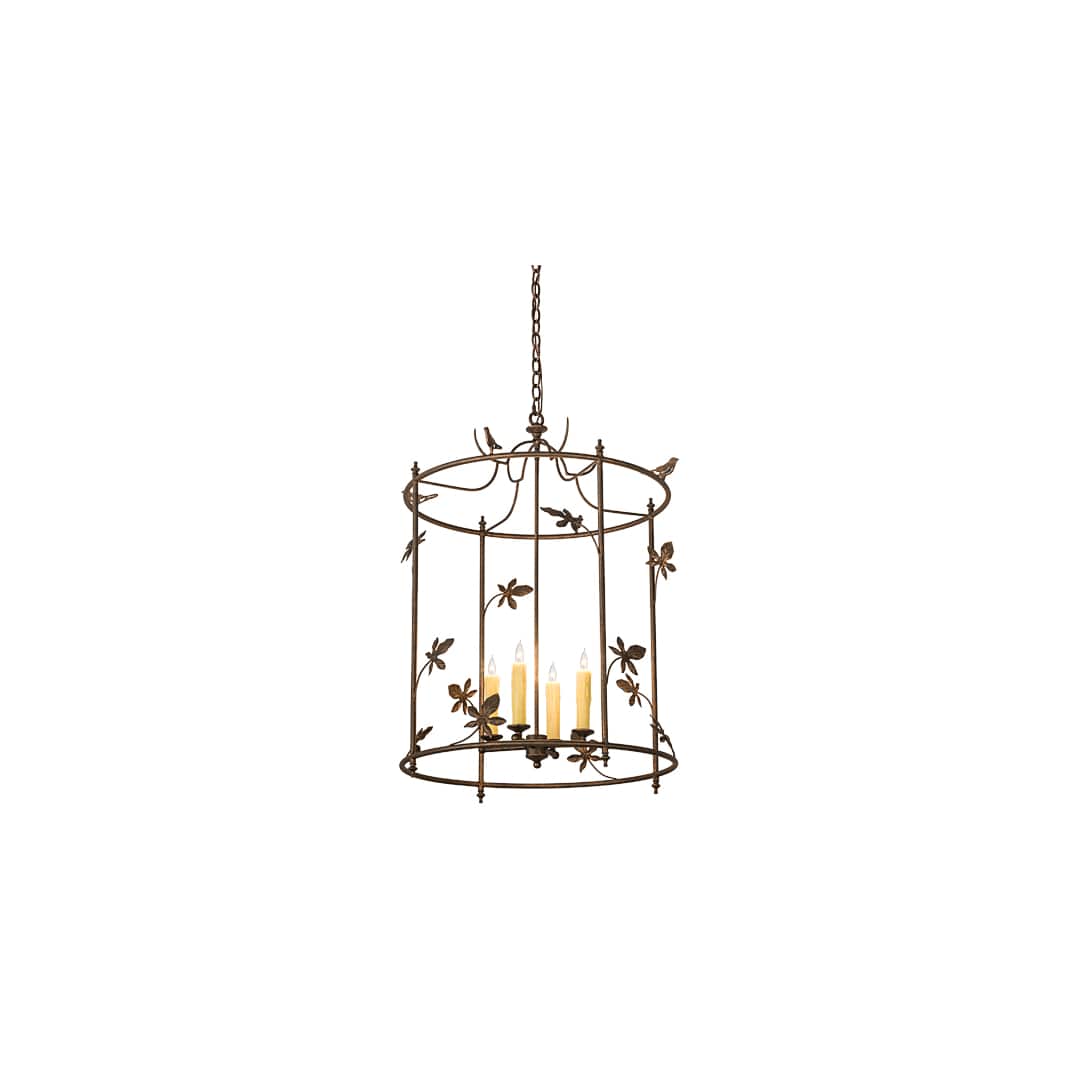 4 Light 25" Wide Taper Candle Pendant
