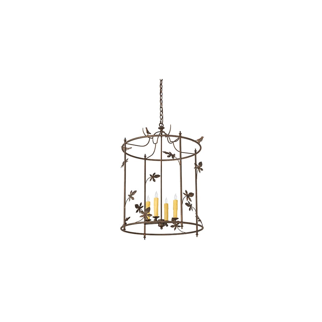 4 Light 25" Wide Taper Candle Pendant