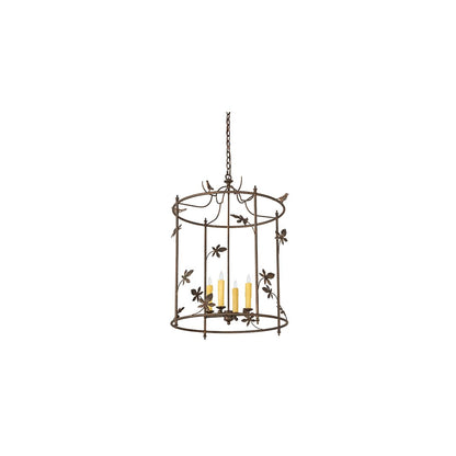 4 Light 25" Wide Taper Candle Pendant