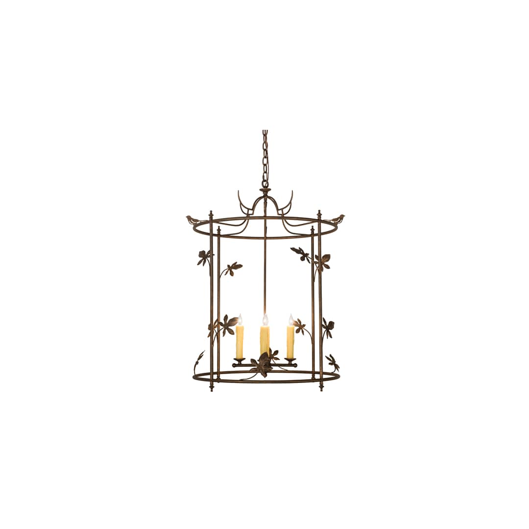4 Light 25" Wide Taper Candle Pendant