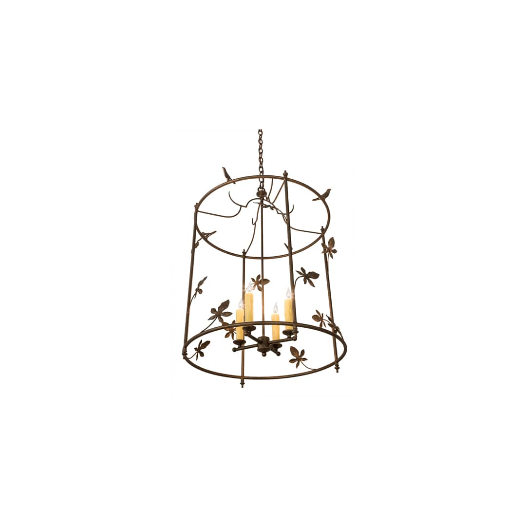 4 Light 25" Wide Taper Candle Pendant