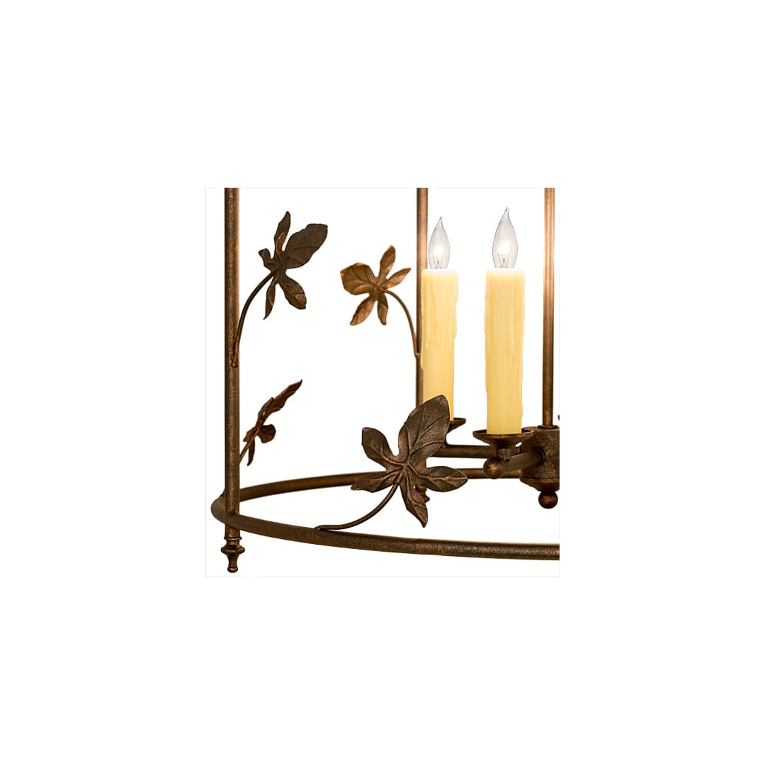 4 Light 25" Wide Taper Candle Pendant
