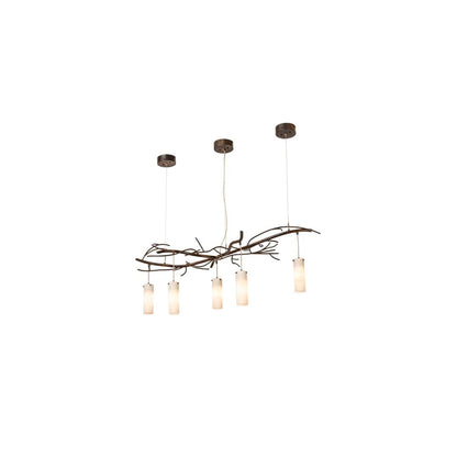 Long Winter Solstice 5 Light 36" Wide Linear Chandelier