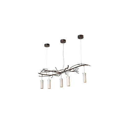 Long Winter Solstice 5 Light 36" Wide Linear Chandelier