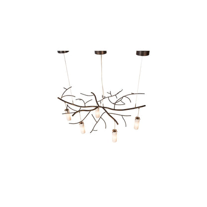 Long Winter Solstice 5 Light 36" Wide Linear Chandelier