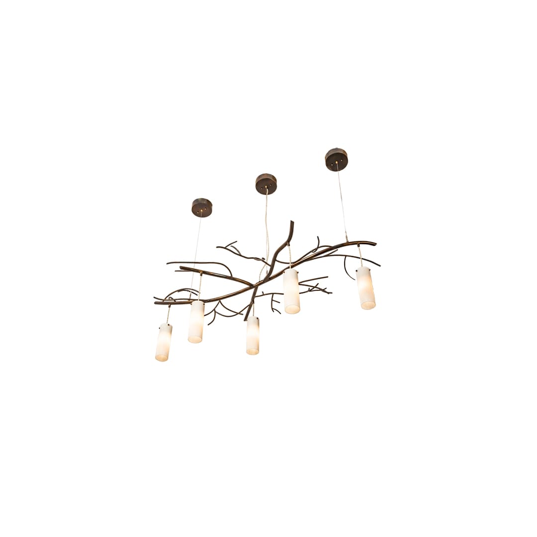 Long Winter Solstice 5 Light 36" Wide Linear Chandelier