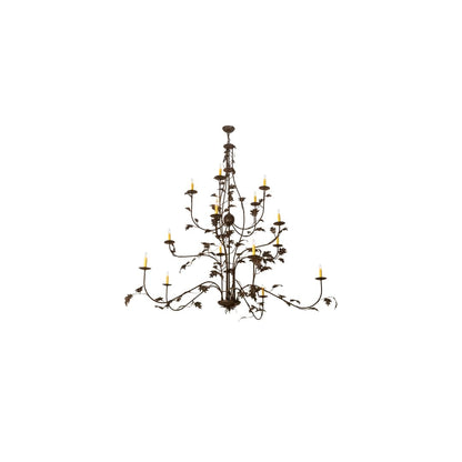Oak Leaf 15 Light 72" Wide Taper Candle Style Chandelier