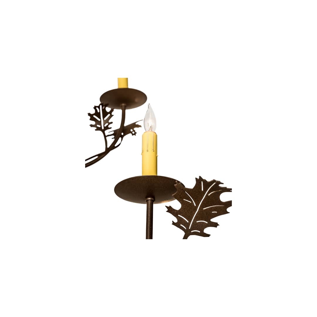 Oak Leaf 15 Light 72" Wide Taper Candle Style Chandelier