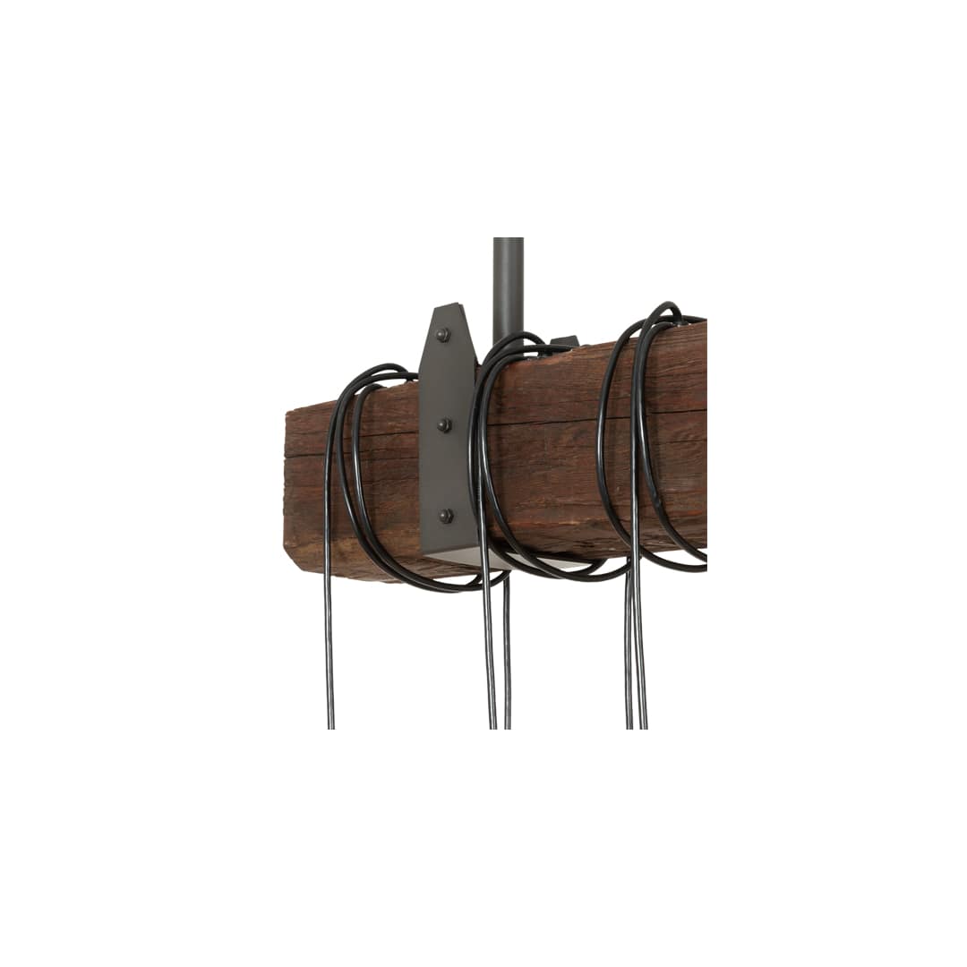 15 Light 48" Wide Wood Linear Pendant
