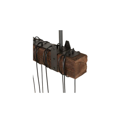 15 Light 48" Wide Wood Linear Pendant