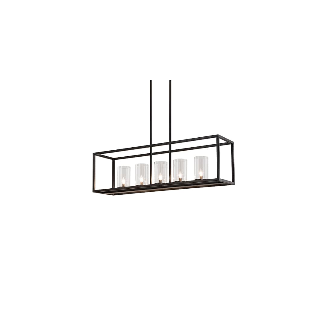 5 Light 48" Wide Taper Candle Linear Pendant