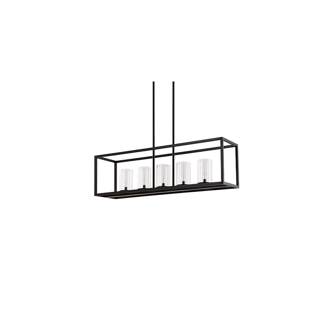 5 Light 48" Wide Taper Candle Linear Pendant