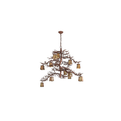 Pine Branch 12 Light 44" Wide Chandelier