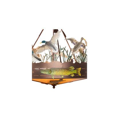 Boulders 6 Light 30" Wide Semi-Flush Drum Ceiling Fixture