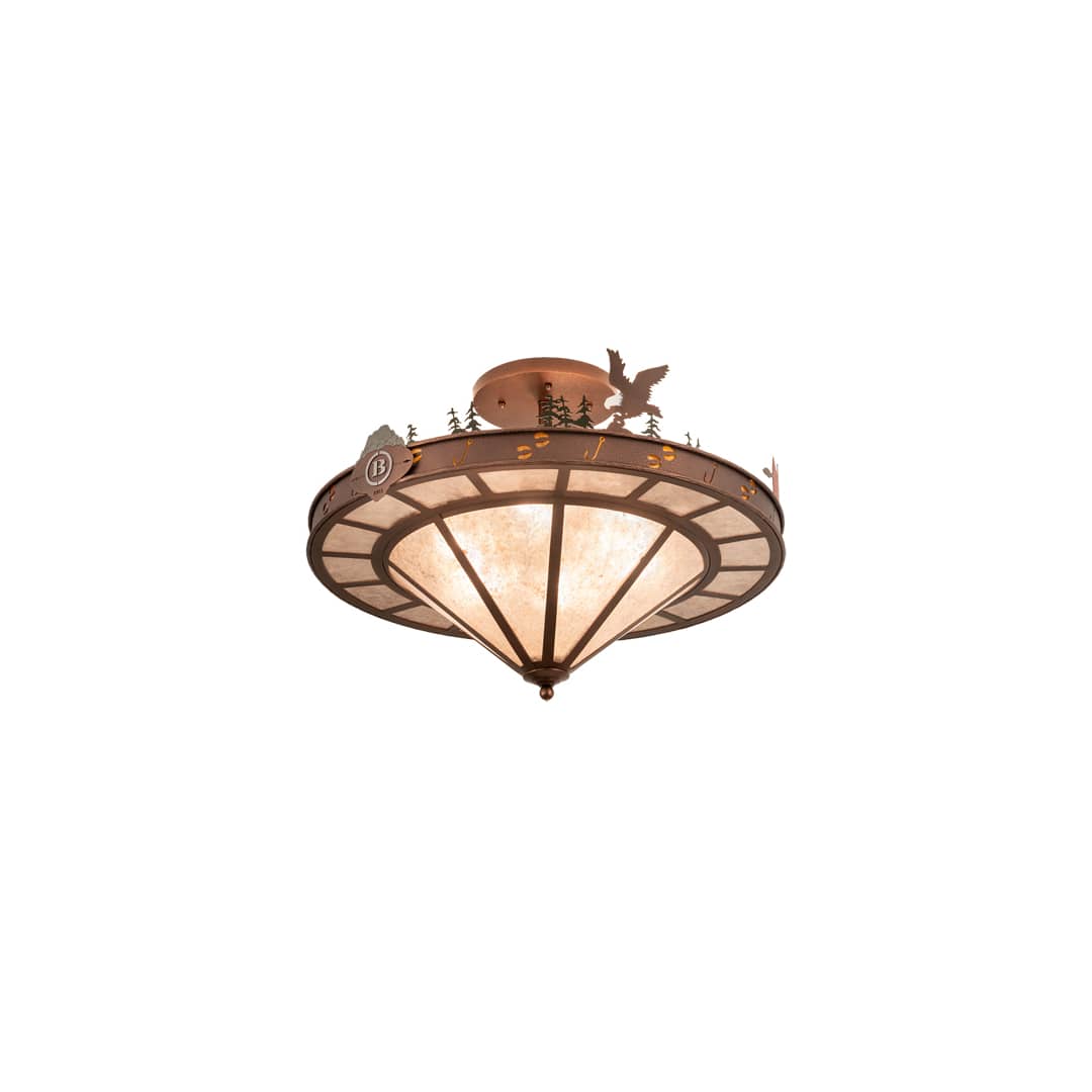 Boulders 6 Light 32" Wide Semi-Flush Ceiling Fixture
