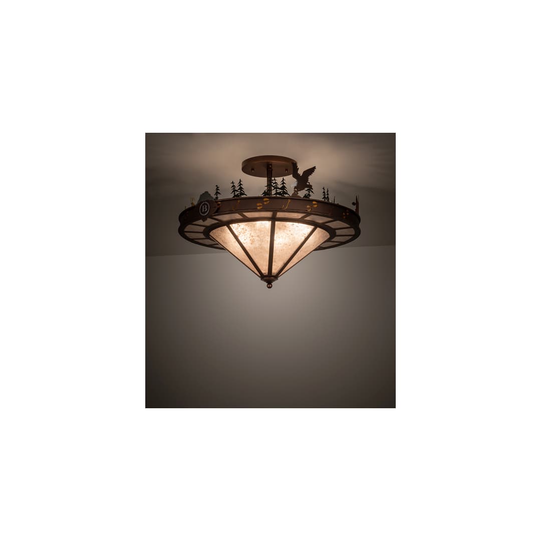 Boulders 6 Light 32" Wide Semi-Flush Ceiling Fixture