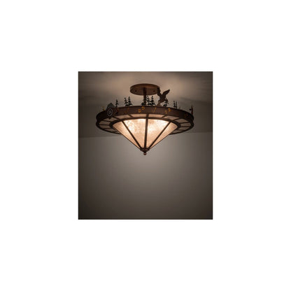 Boulders 6 Light 32" Wide Semi-Flush Ceiling Fixture