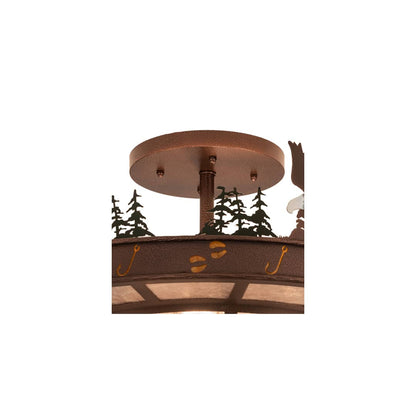 Boulders 6 Light 32" Wide Semi-Flush Ceiling Fixture