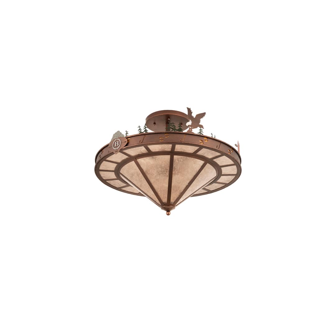 Boulders 6 Light 32" Wide Semi-Flush Ceiling Fixture