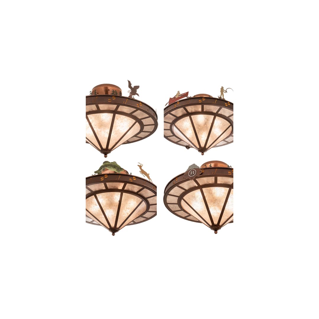 Boulders 6 Light 32" Wide Semi-Flush Ceiling Fixture