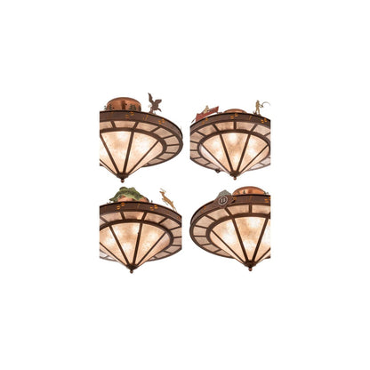 Boulders 6 Light 32" Wide Semi-Flush Ceiling Fixture