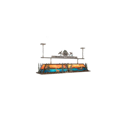 9 Light 72" Wide Billiard Linear Pendant