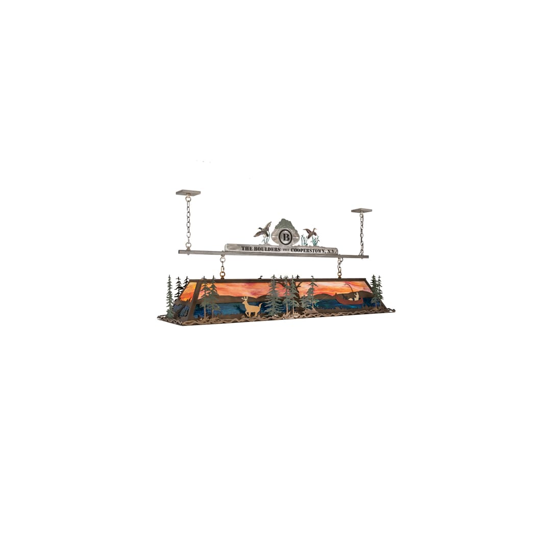 9 Light 72" Wide Billiard Linear Pendant