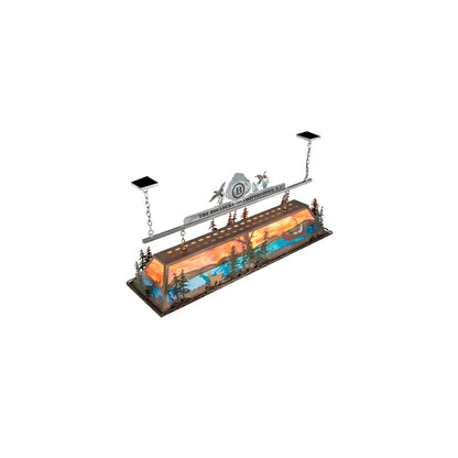 9 Light 72" Wide Billiard Linear Pendant