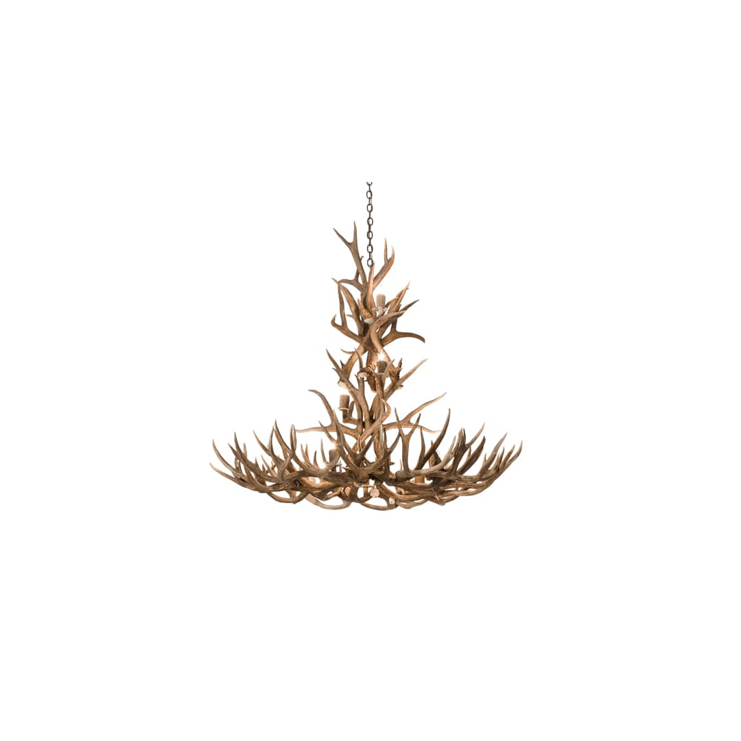 Antlers 12 Light 52" Wide Antler Candle Style Chandelier