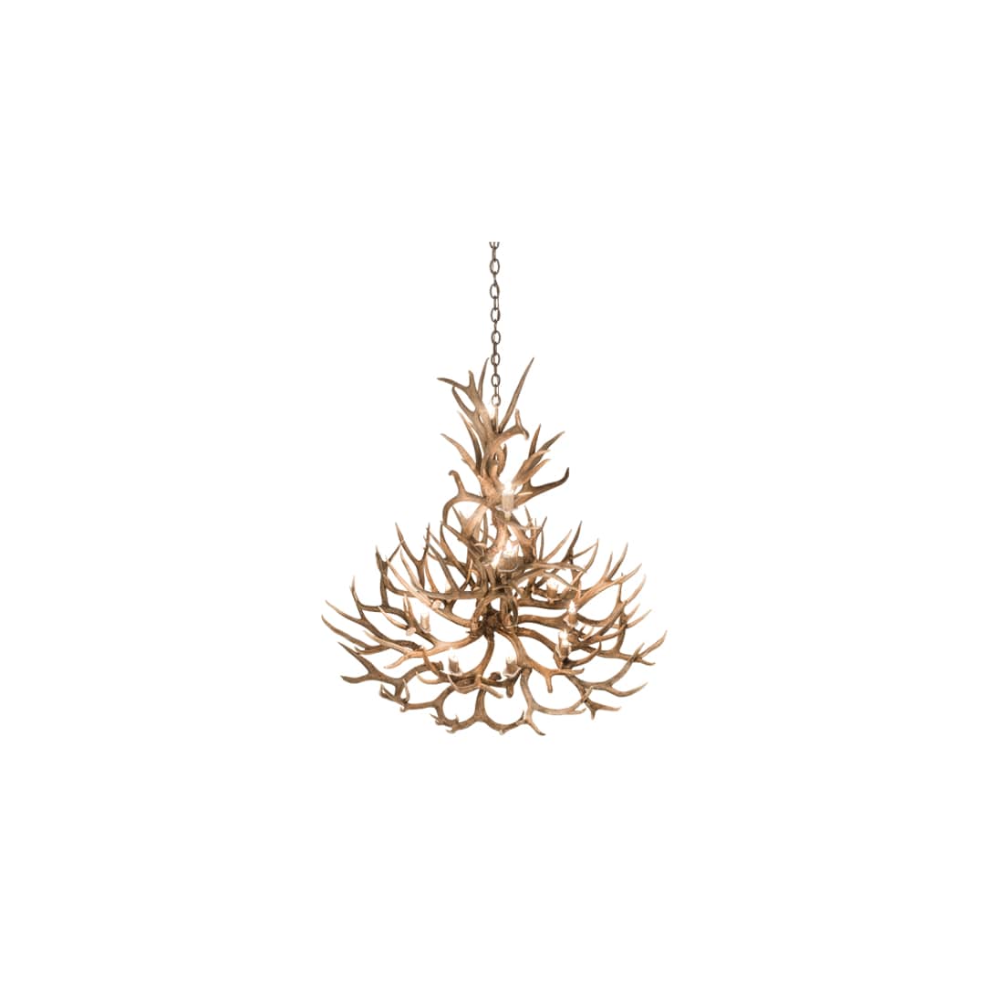 Antlers 12 Light 52" Wide Antler Candle Style Chandelier