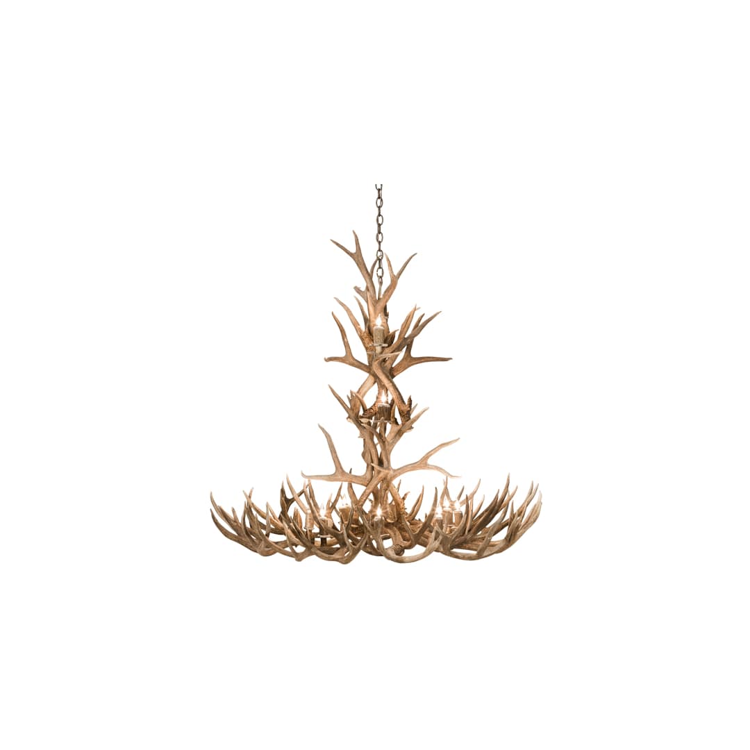 Antlers 12 Light 52" Wide Antler Candle Style Chandelier