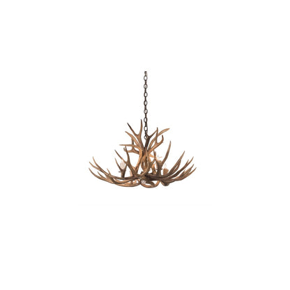 Antlers 4 Light 33" Wide Antler Candle Style Chandelier