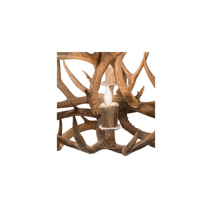 Antlers 4 Light 33" Wide Antler Candle Style Chandelier