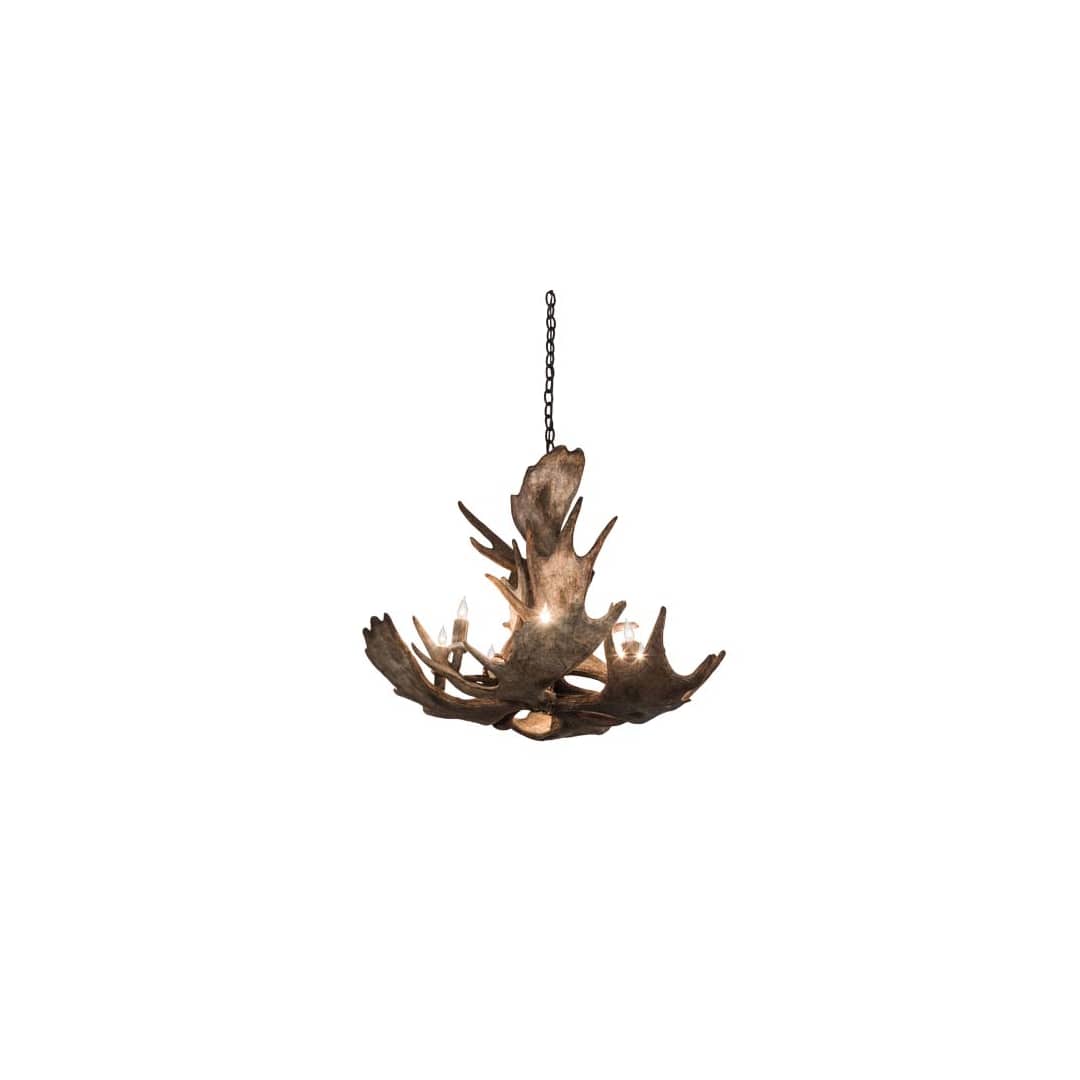 Antlers 10 Light 33" Wide Antler Candle Style Chandelier