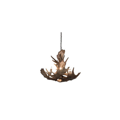 Antlers 10 Light 33" Wide Antler Candle Style Chandelier