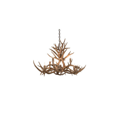 Long Antlers 8 Light 33" Wide Antler Candle Style Chandelier