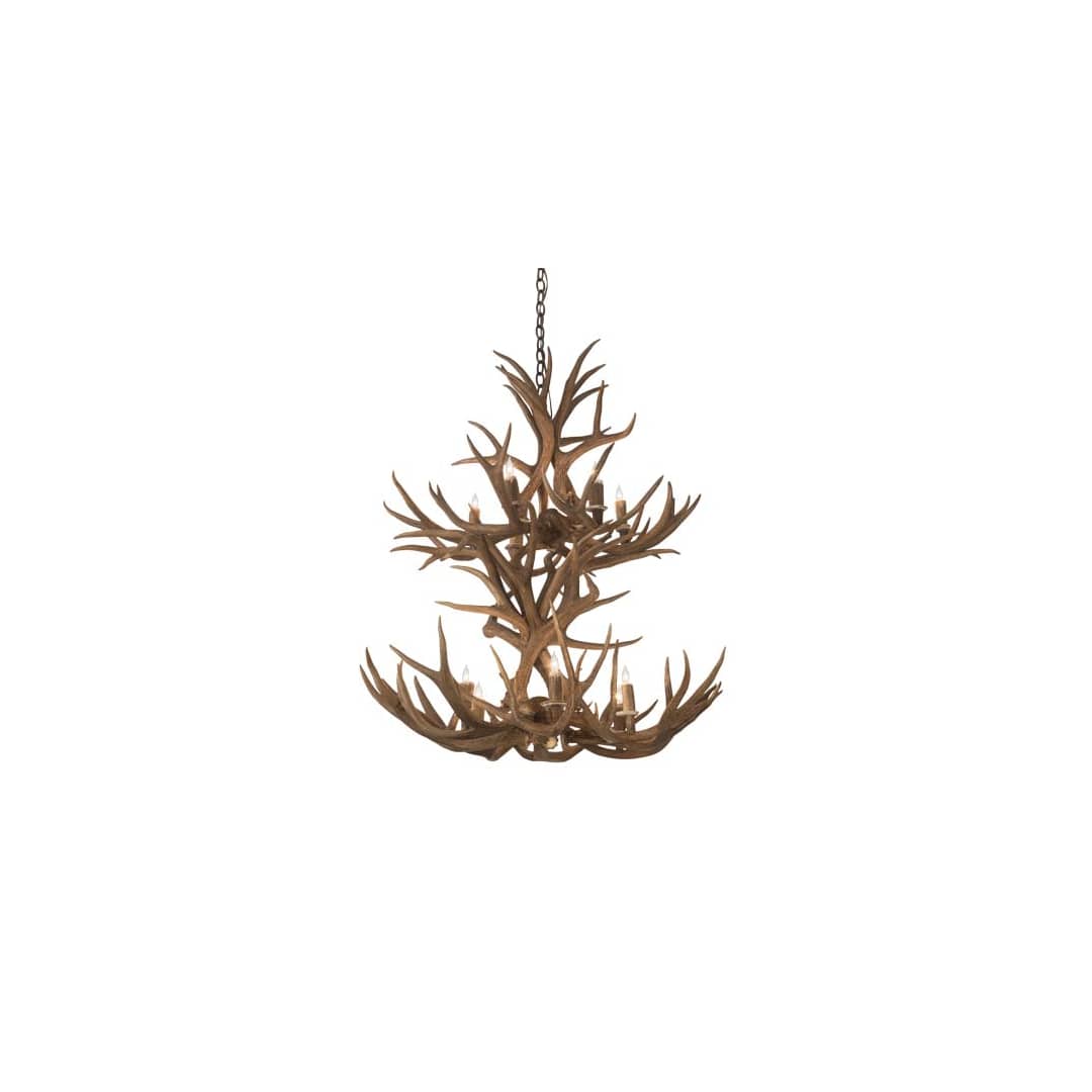 Antlers 12 Light 36" Wide Antler Candle Style Chandelier