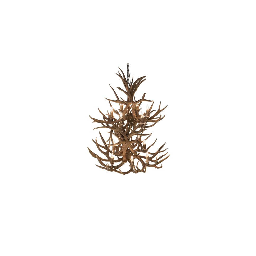 Antlers 12 Light 36" Wide Antler Candle Style Chandelier