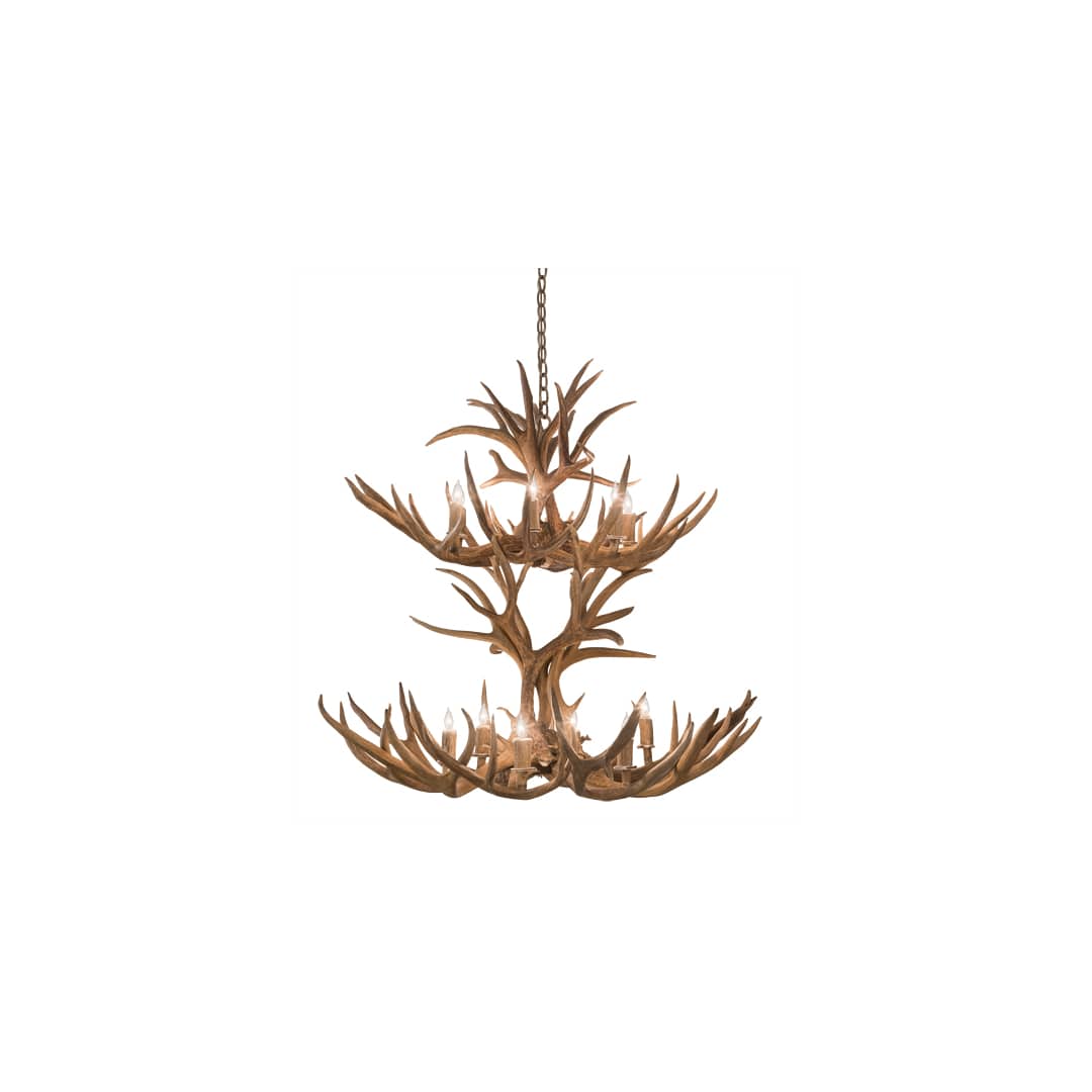 Antlers 12 Light 42" Wide Antler Candle Style Chandelier