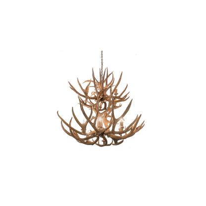 Antlers 12 Light 42" Wide Antler Candle Style Chandelier