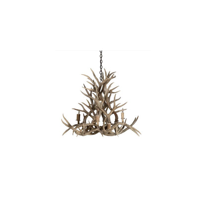 Antlers 8 Light 38" Wide Antler Candle Style Chandelier