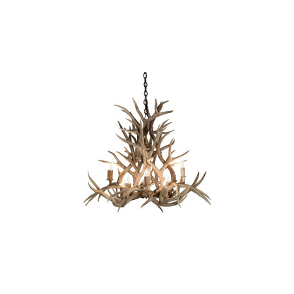 Antlers 8 Light 38" Wide Antler Candle Style Chandelier