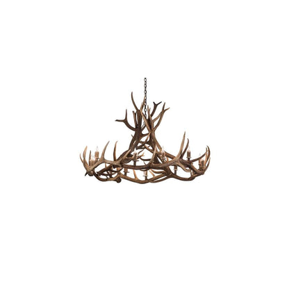 Antlers 12 Light 56" Wide Antler Candle Style Chandelier