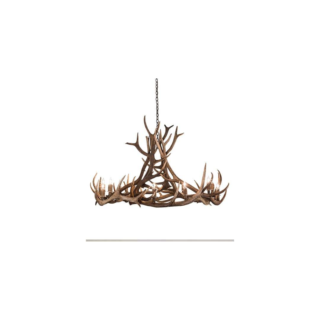 Antlers 12 Light 56" Wide Antler Candle Style Chandelier