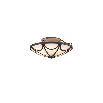 Carousel 8 Light 42" Wide Semi-Flush Bowl Ceiling Fixture - Hand Wrought Iron Finish
