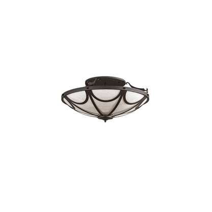 Carousel 8 Light 42" Wide Semi-Flush Bowl Ceiling Fixture - Hand Wrought Iron Finish